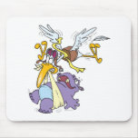 funny stork delivering baby hippo mouse pads