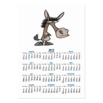 funny stubborn donkey cartoon business cards