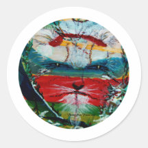 Funny Sun Faces Christmas Holiday Gifts Round Sticker