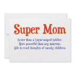 Funny Super Mom gifts and cards for your super mom