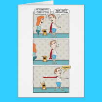 Funny Superhero birthday card cards
