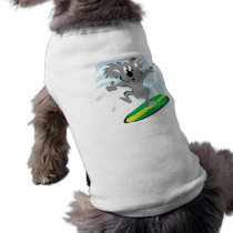 funny surfing koala bear dog clothing