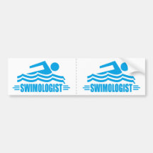 Funny Swimming Bumper Sticker