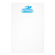 Funny Swimming Stationery Design
