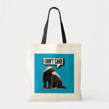 Funny Talking Honey Badger Tote Bags