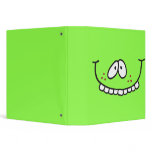 funny teeth smiley green notebook binders