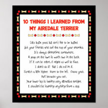 Funny Things I Learned From My Airedale Terrier Print