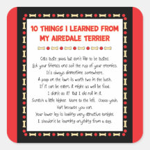 Funny Things I Learned From My Airedale Terrier Stickers