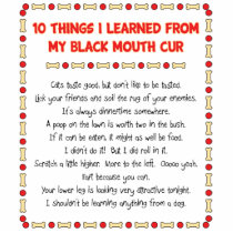 Funny Things I Learned From My Black Mouth Cur Acrylic Cut Outs