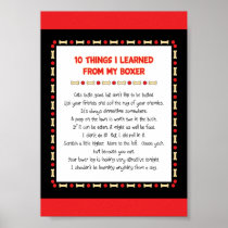 Funny Things I Learned From My Boxer Print