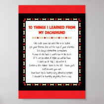 Funny Things I Learned From My Dachshund Poster