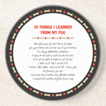 Funny Things I Learned From My Pug Coasters