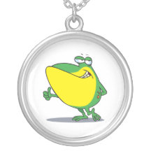 funny thumbs up frog froggy cartoon pendant
