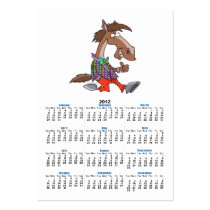 funny thumbs up nerdy horse cartoon business cards