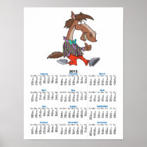 funny thumbs up nerdy horse cartoon posters