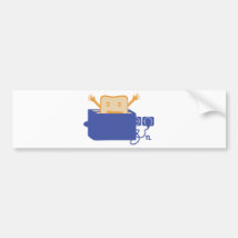 funny toaster icon bumper stickers