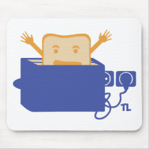 funny toaster icon mousepads