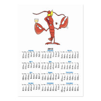 funny toasting lobster cartoon business cards