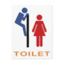 Funny Toilet Sign Post Card