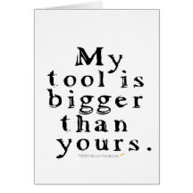 Funny Tool Lovers Big Tool Woodturning Woodworking Greeting Card