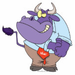 funny tough bull cartoon photo cutout