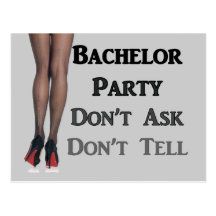 Funny trendy Modern Geek Bachelor Party Fashion Post Card