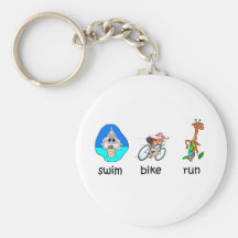 Funny triathlon key chains