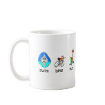 Funny triathlon coffee mugs
