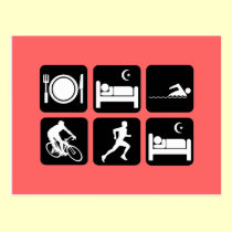 Funny triathlon postcards
