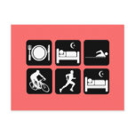 Funny triathlon post card