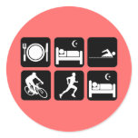 Funny triathlon stickers