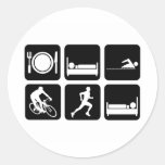Funny triathlon sticker