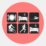 Funny triathlon stickers