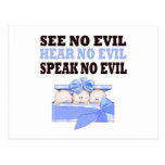 Funny Triplet Boys (Speak Hear See No Evil ) Post Card