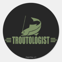 Funny Trout Fishing Sticker