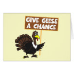 Funny Turkey spoof peace Greeting Card
