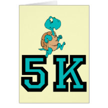 Funny turtle 5K Greeting Card