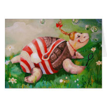 FUNNY TURTLE GREETING CARD