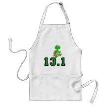 Funny turtle half marathon apron