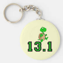 Funny turtle half marathon keychains
