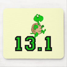 Funny turtle half marathon mousepad
