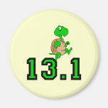 Funny turtle half marathon refrigerator magnets