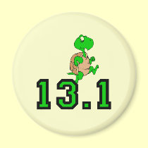 Funny turtle half marathon magnets