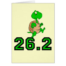 Funny turtle marathon card