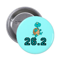 Funny turtle marathon pinback buttons