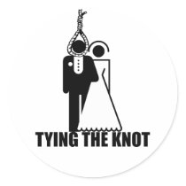 Funny, "Tying the knot" wedding design