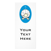funny underwater golf ball holding its nose custom rack cards