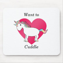 Funny unicorn cuddle mousepad