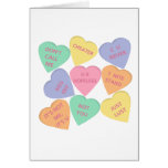 Funny Valentine's Day conversation hearts Greeting Cards