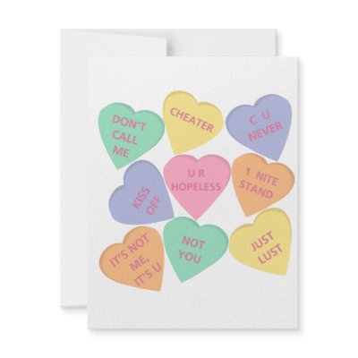 Funny Valentine's Day conversation hearts Invite by holidaywhimsy